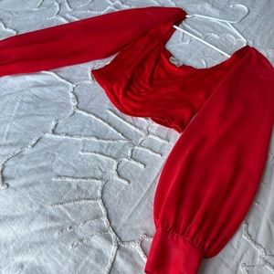 Urban Outfitters red long sleeve top (XS)